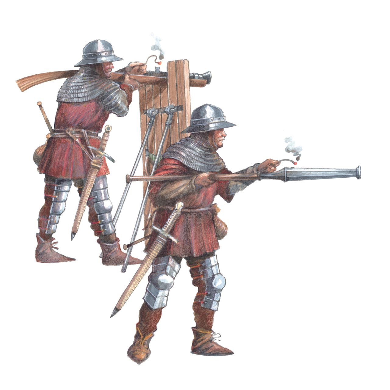 illustration of artillerymen