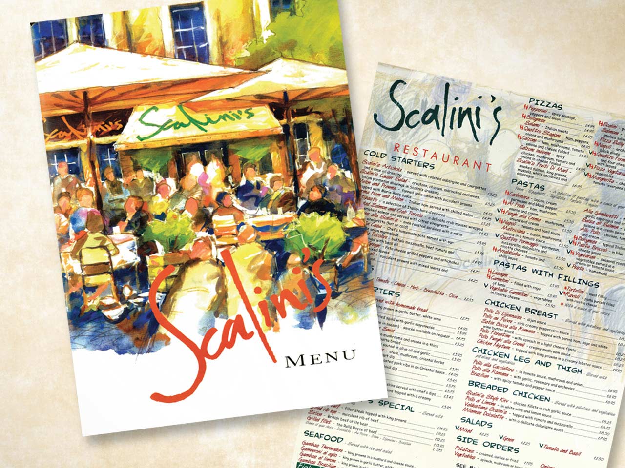 scalini's menu
